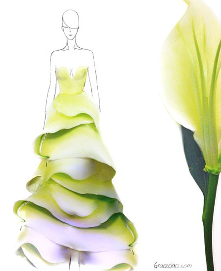 Gorgeous Dress Designs Made Out of Flower Petals! Amazing Creativity!